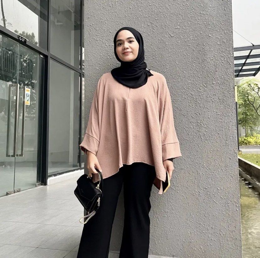 Blouse Oversized Baggy Nude