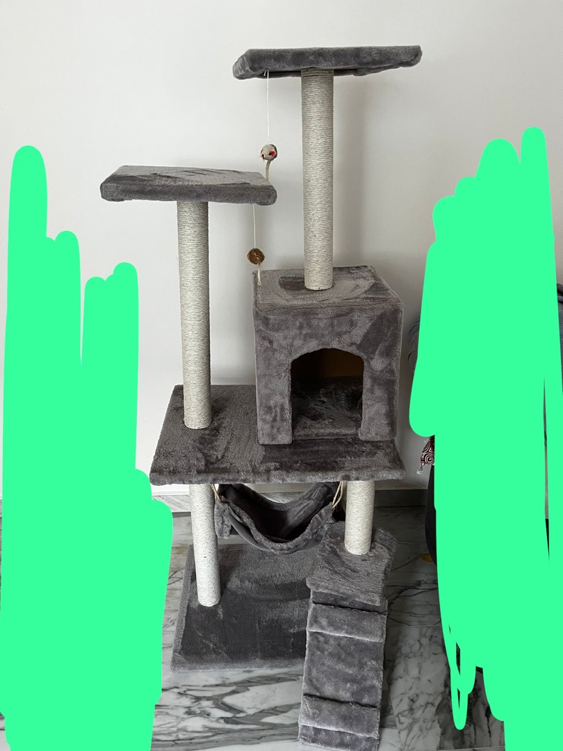 BN grey Cat Condo cat tower 3 levels, Pet Supplies, Homes & Other Pet