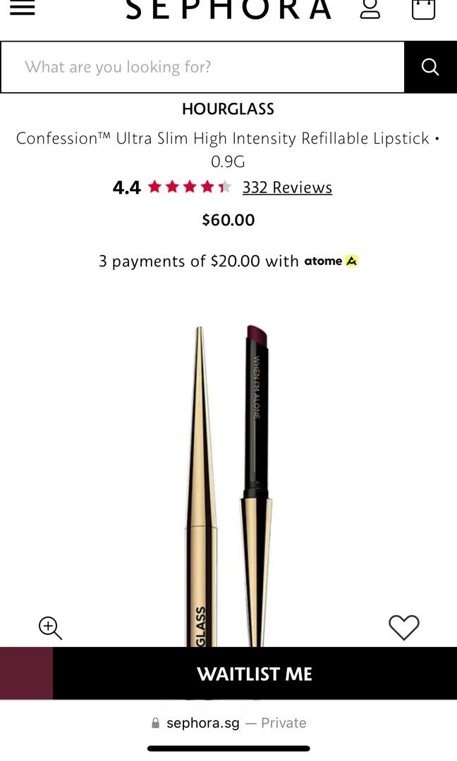Sephora sg hourglass store