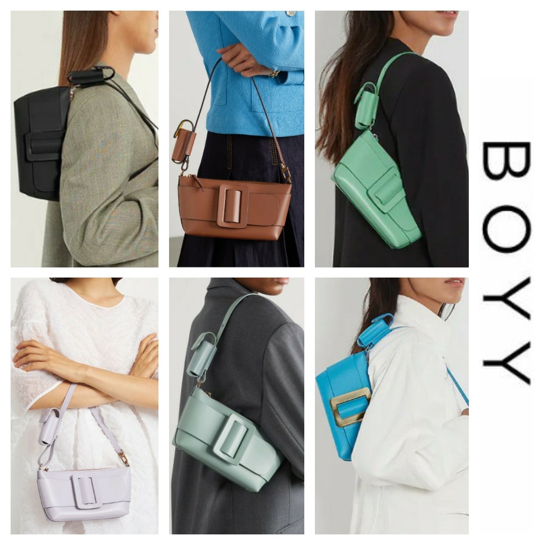 Buckle pouchette leather handbag by Boyy