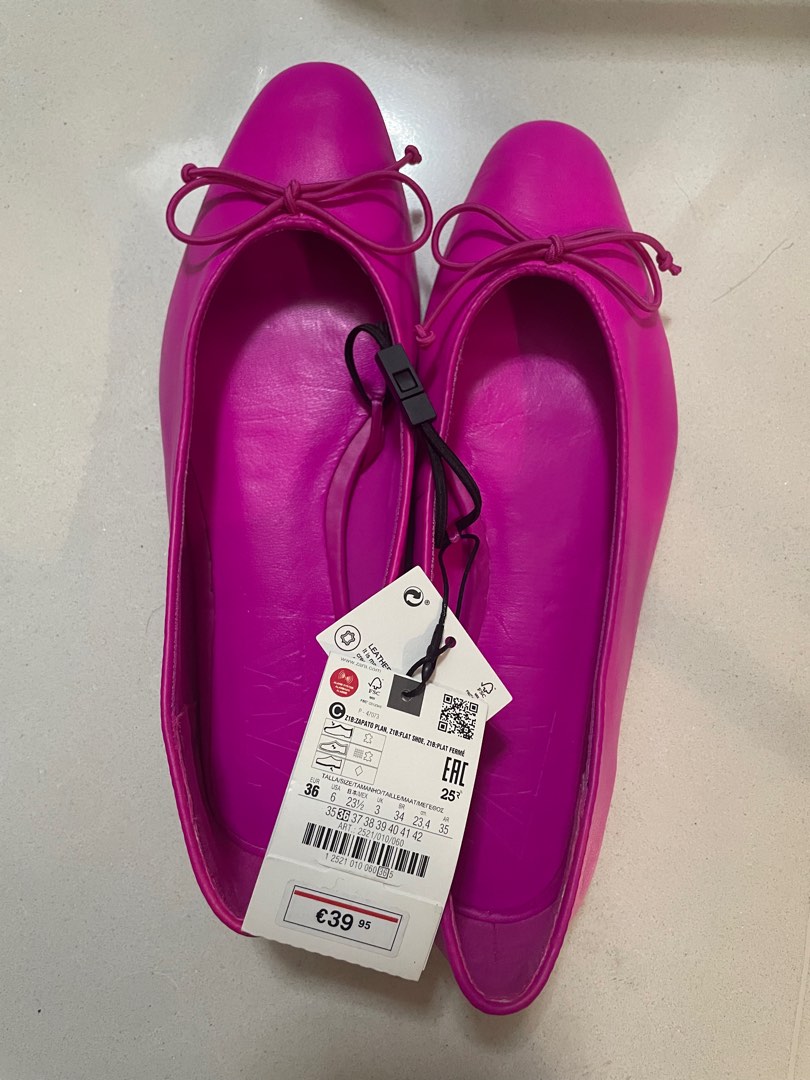 Fuschia pink flat shoes discount