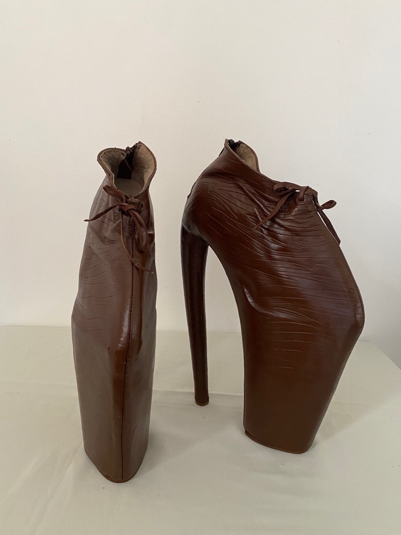 Brown Zebra Embossed Print Armadillo shoes Women s Fashion