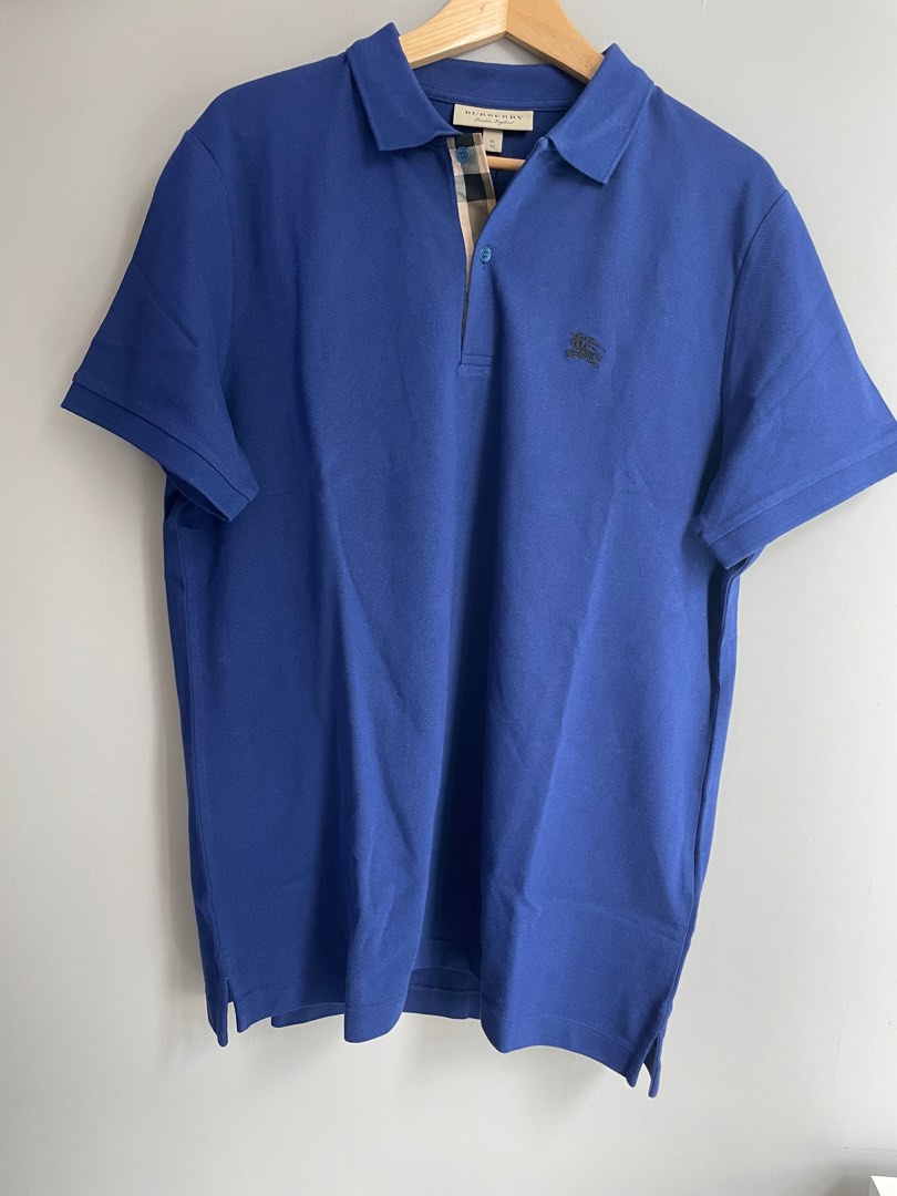 Burberry Oxford polo T, Luxury, Apparel on Carousell