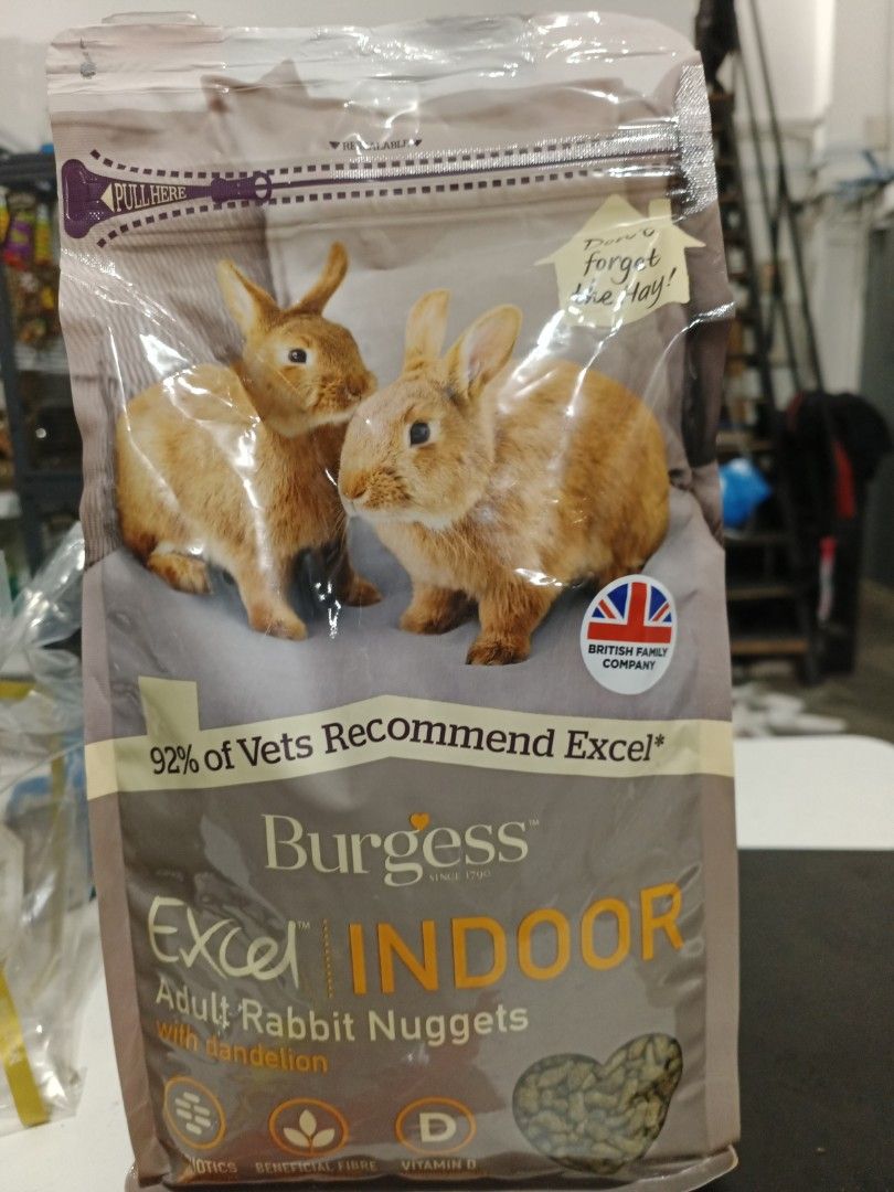 Burgess Excel indoor rabbit 1.5kg Pet Supplies Pet Food on Carousell