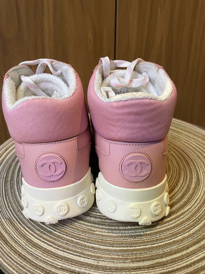 Chanel Womens Chanel Trainers Size Chanel Pink Leather Trainer