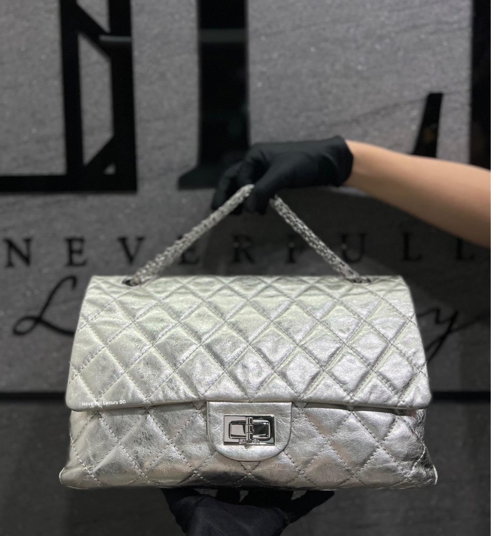 Chanel Silver Mini Reissue Crossbody Bag - Vintage Lux