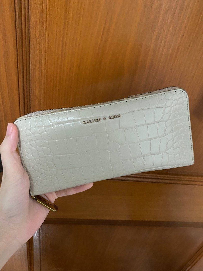 Charles Keith Croc Effect Long Wallet Women s Fashion Bags Wallets Purses Pouches on Carousell