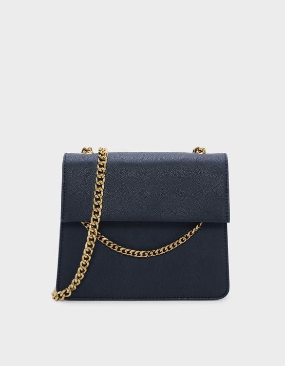 Charles & keith chain detail front flap bag sale