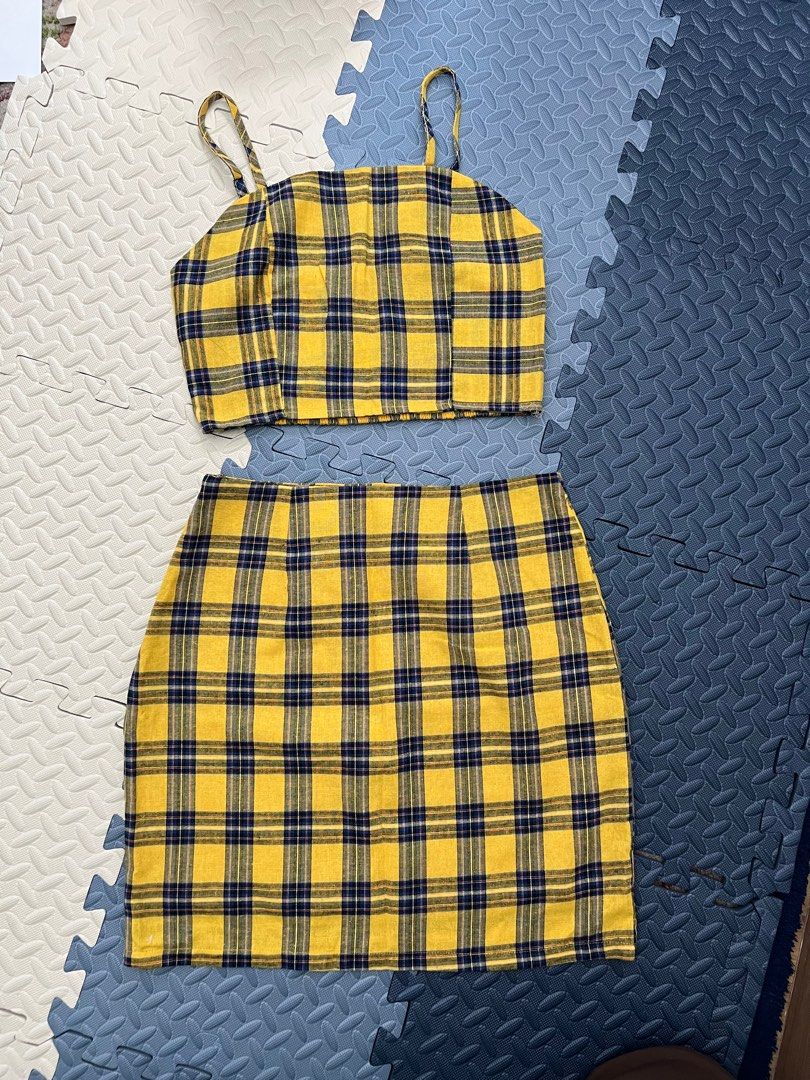 Checkered two piece, Women's Fashion, Dresses & Sets, Sets or Coordinates  on Carousell