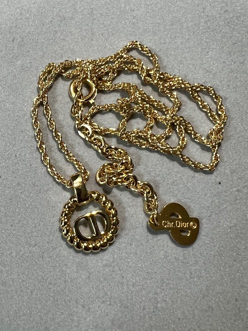 Dior gold 2025 plated necklace