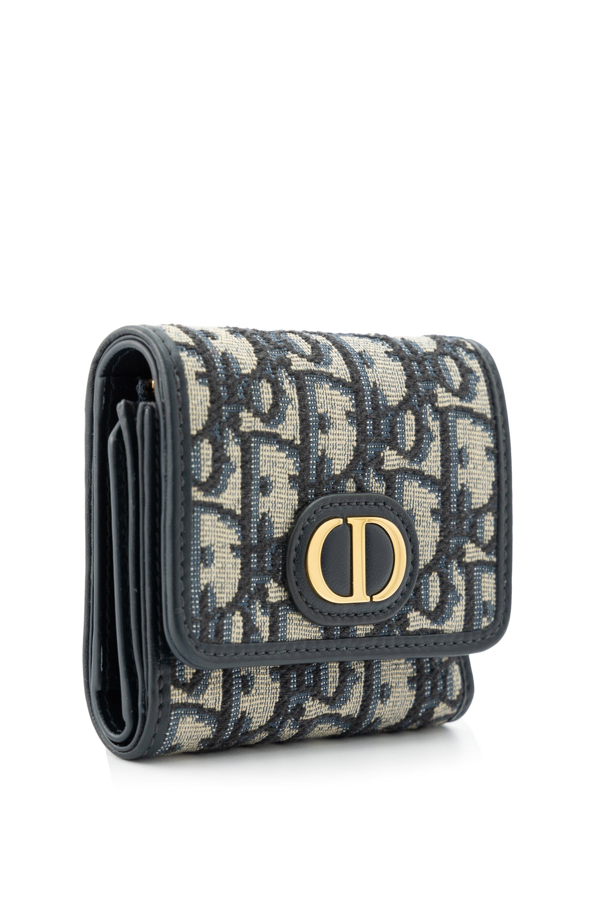 Christian Dior Trifold Compact Wallet Oblique Canvas oxluxe, Luxury
