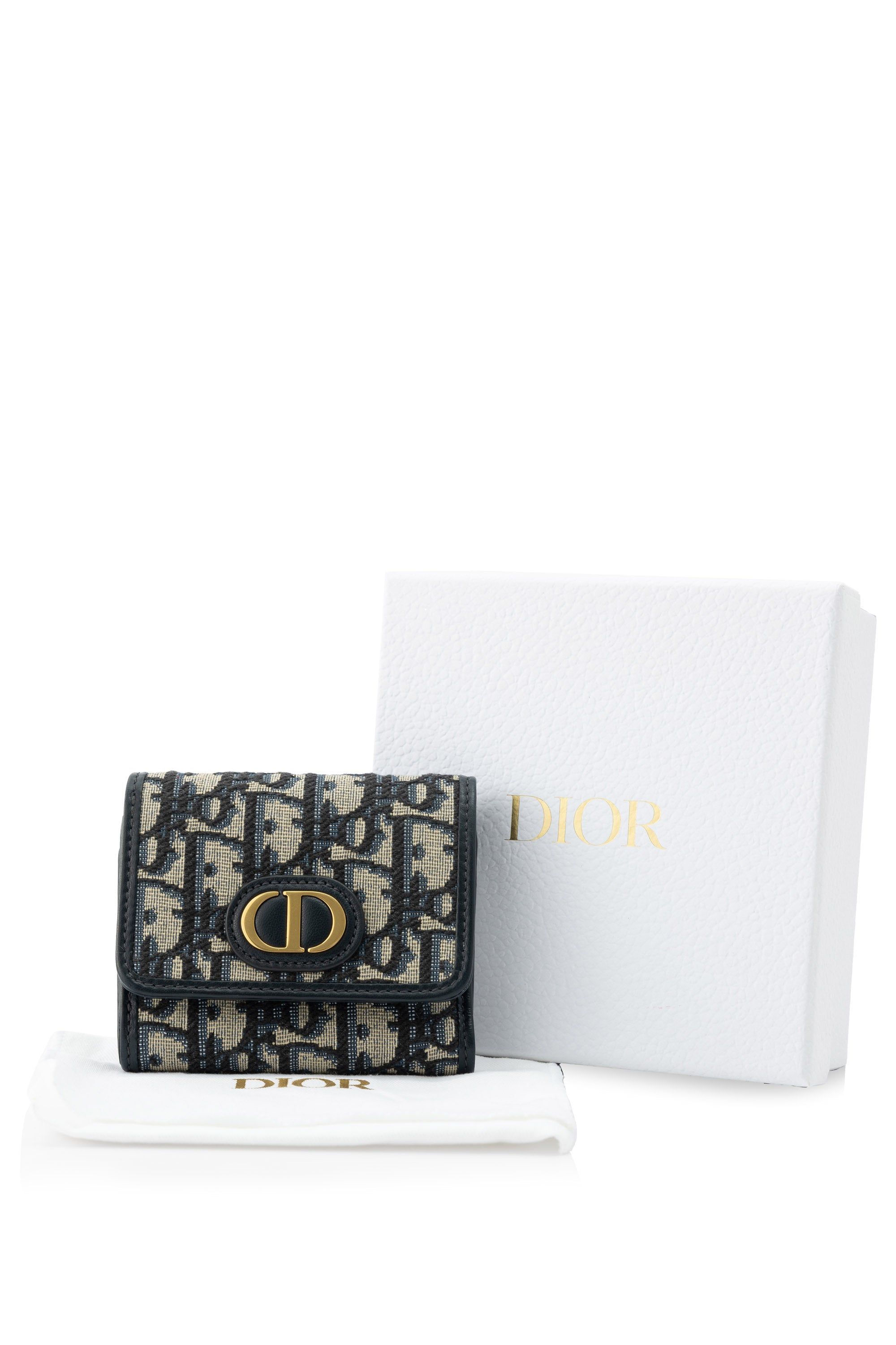 Christian Dior Trifold Compact Wallet Oblique Canvas oxluxe, Luxury