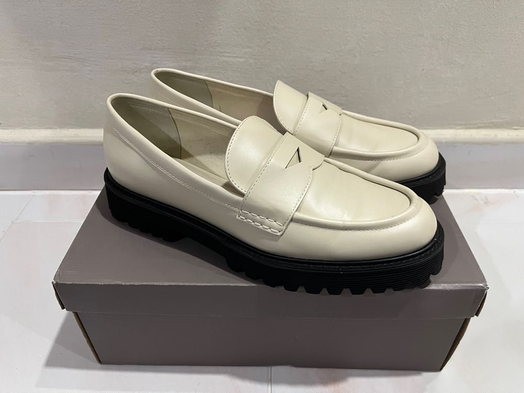 Chunky new arrivals white loafers