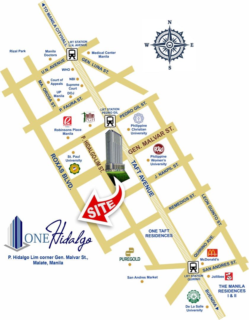 CITYLAND One Hidalgo PreSelling Condo in Manila near PGH PWU Taft