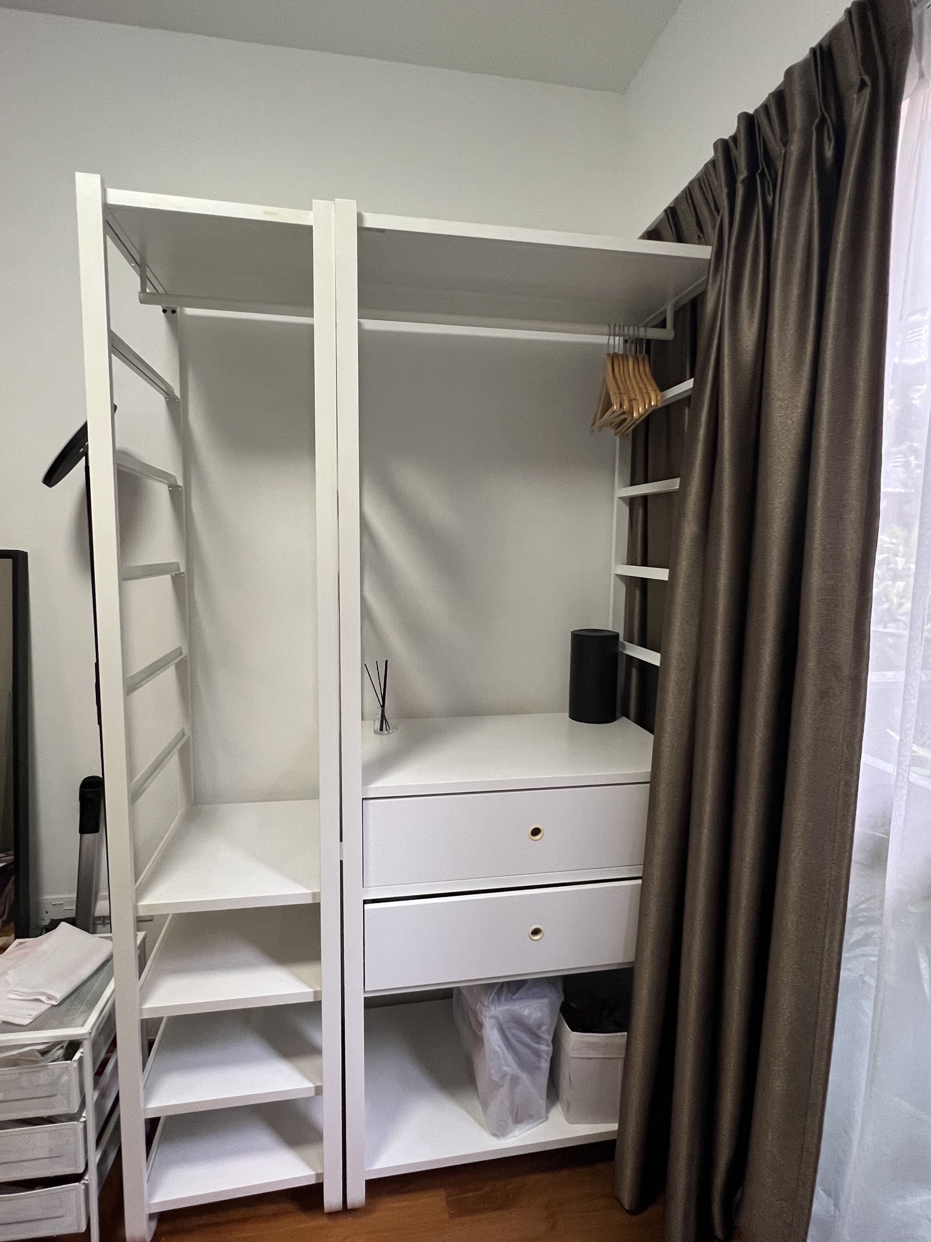 IKEA Elvarli wardrobe with drawers barely used hangs many things easy