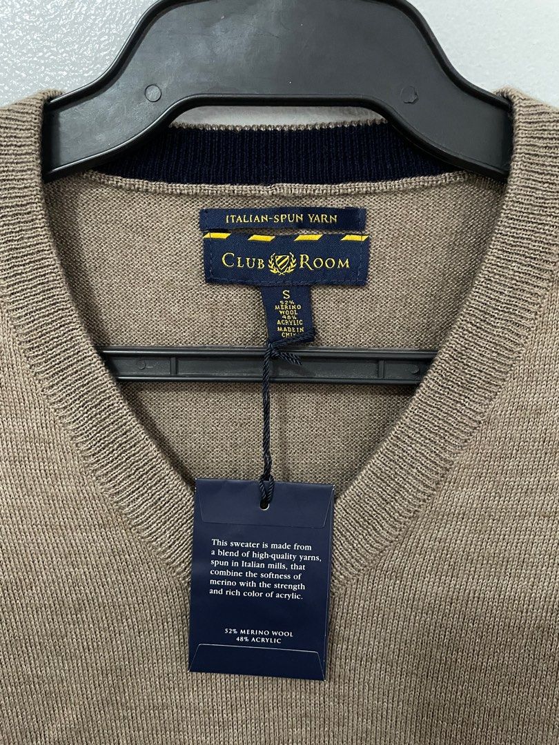 Club Room Sweater Brown Men s Fashion Coats Jackets and Outerwear on Carousell