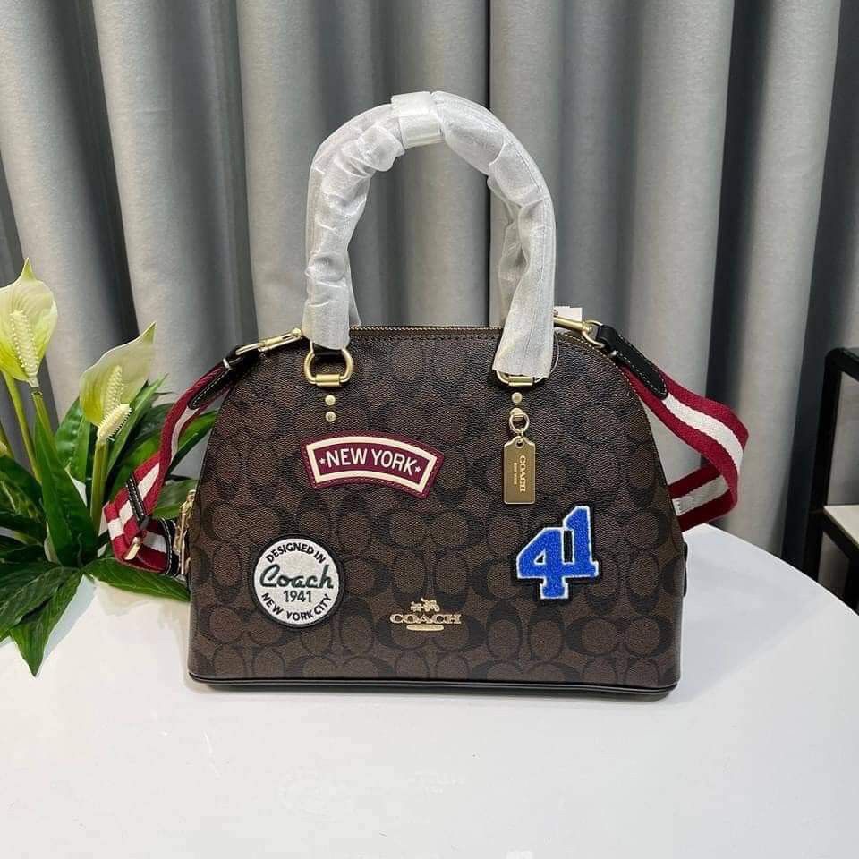 Coach Mini Sierra Satchel in Signature, Women's Fashion, Bags & Wallets,  Cross-body Bags on Carousell