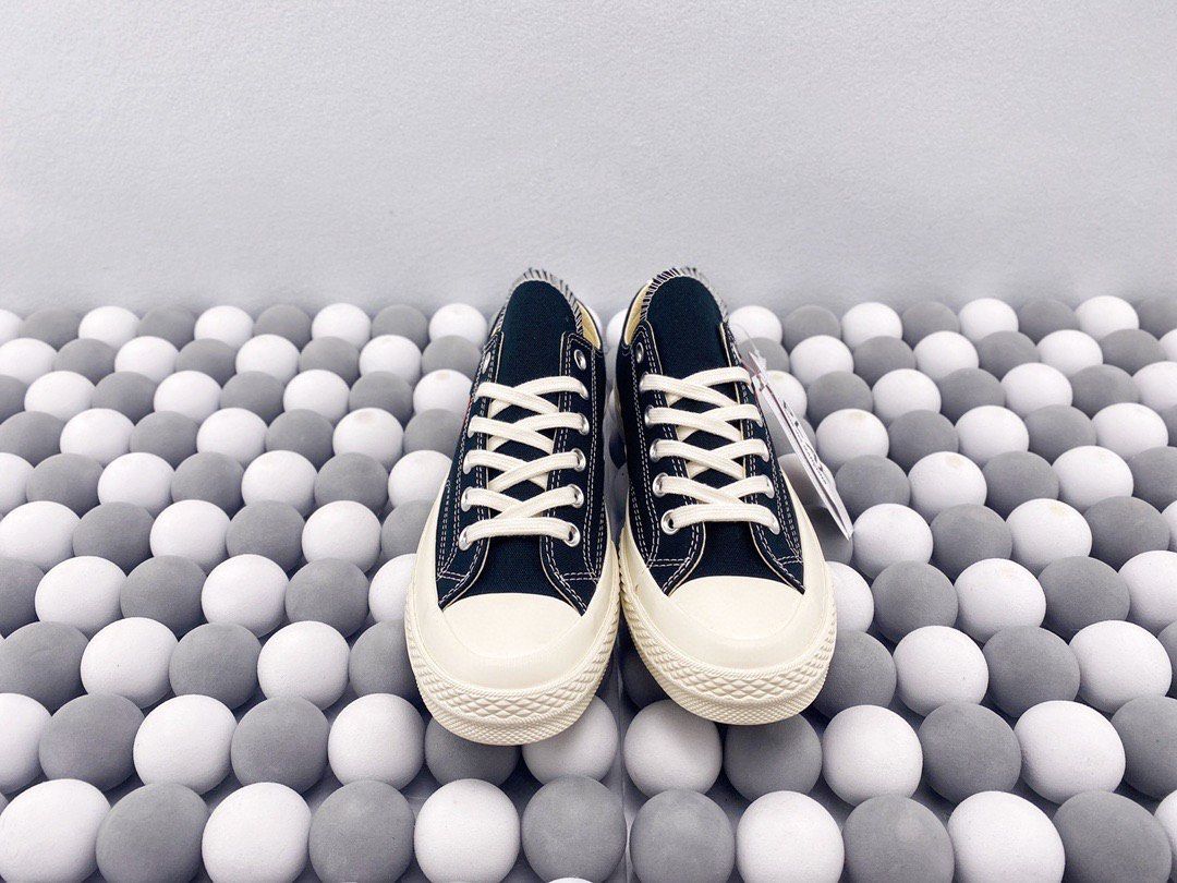 COMME DES GAR ONS CDG X CONVERSE CHUCK 70 LOW BLACK WHITE All sizes available