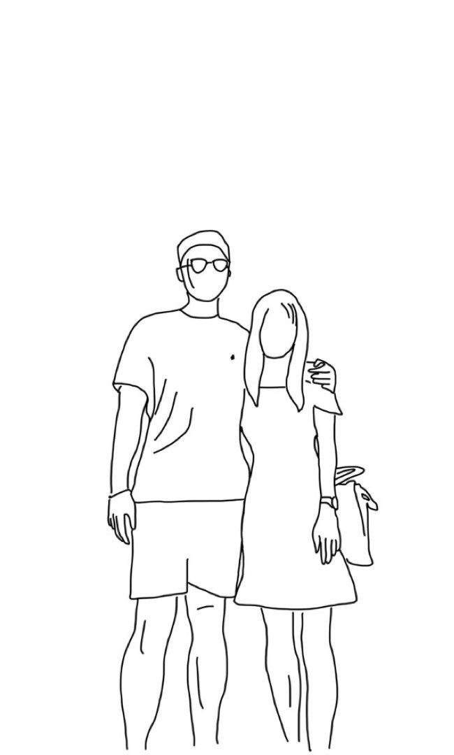Custom Line Drawing, Couple Drawings, Picture to Drawing, Hobbies ...