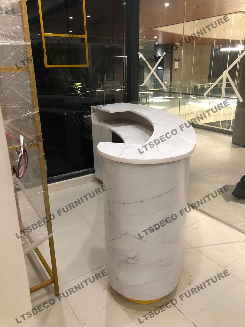 CUSTOMIZED RECEPTION TABLE OFFICE PARTITION FURNITURE, Furniture & Home ...