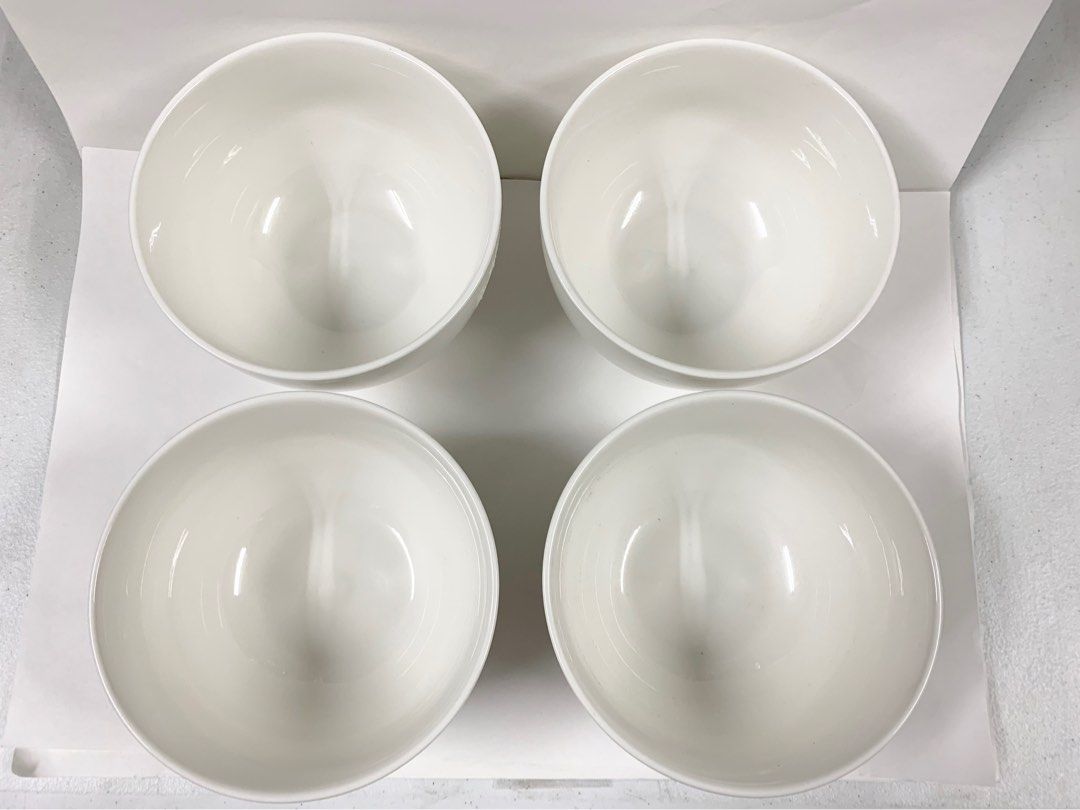 DOWAN Porcelain Bowls Set with Lid, 22 oz Cereal Soup Bowls