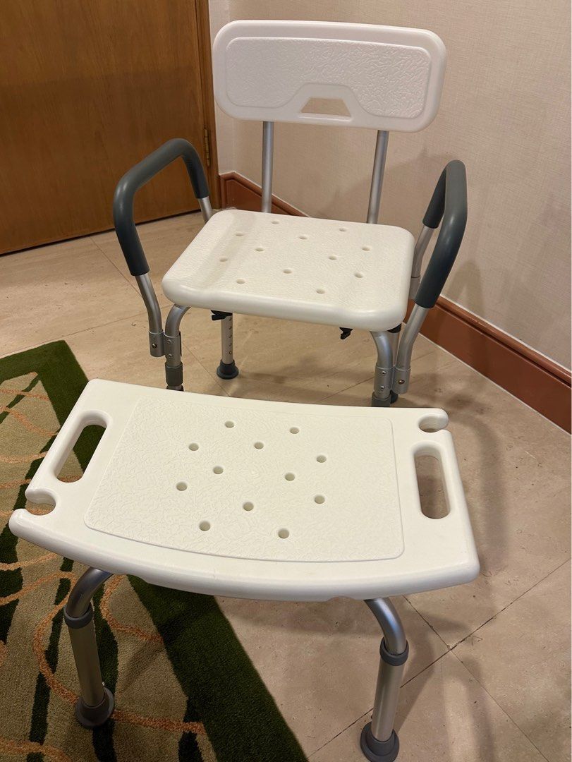 Elderly Shower Chair + Stool, Health & Nutrition, Assistive