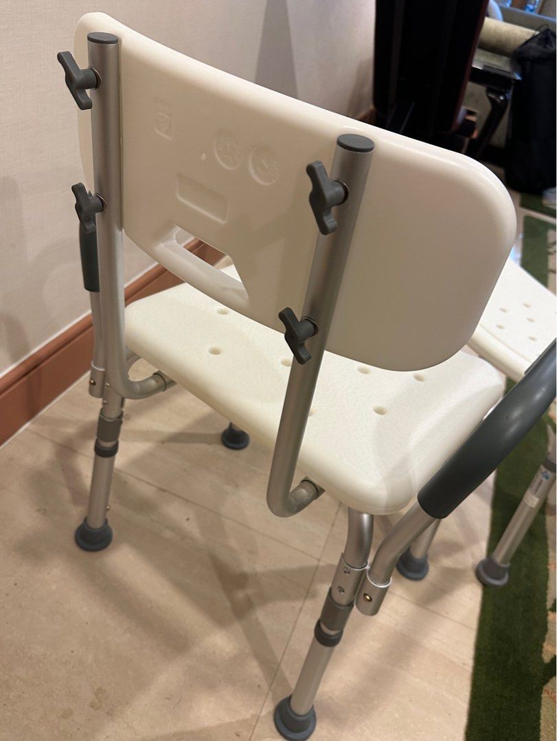 Elderly Shower Chair + Stool, Health & Nutrition, Assistive