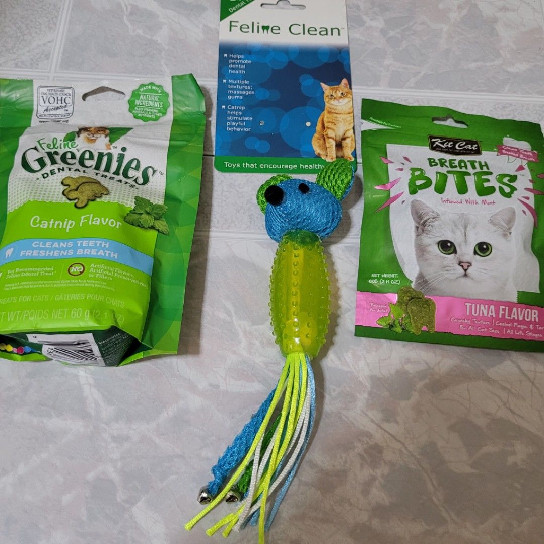 ORAL HEALTH BUNDLE SET FOR CATS 1 Kit Cat Tuna Breath Bites + 1