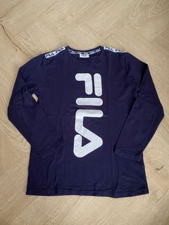 Fila Kids Boys Sport Lengan Panjang Navy Long Sleeve Size 12