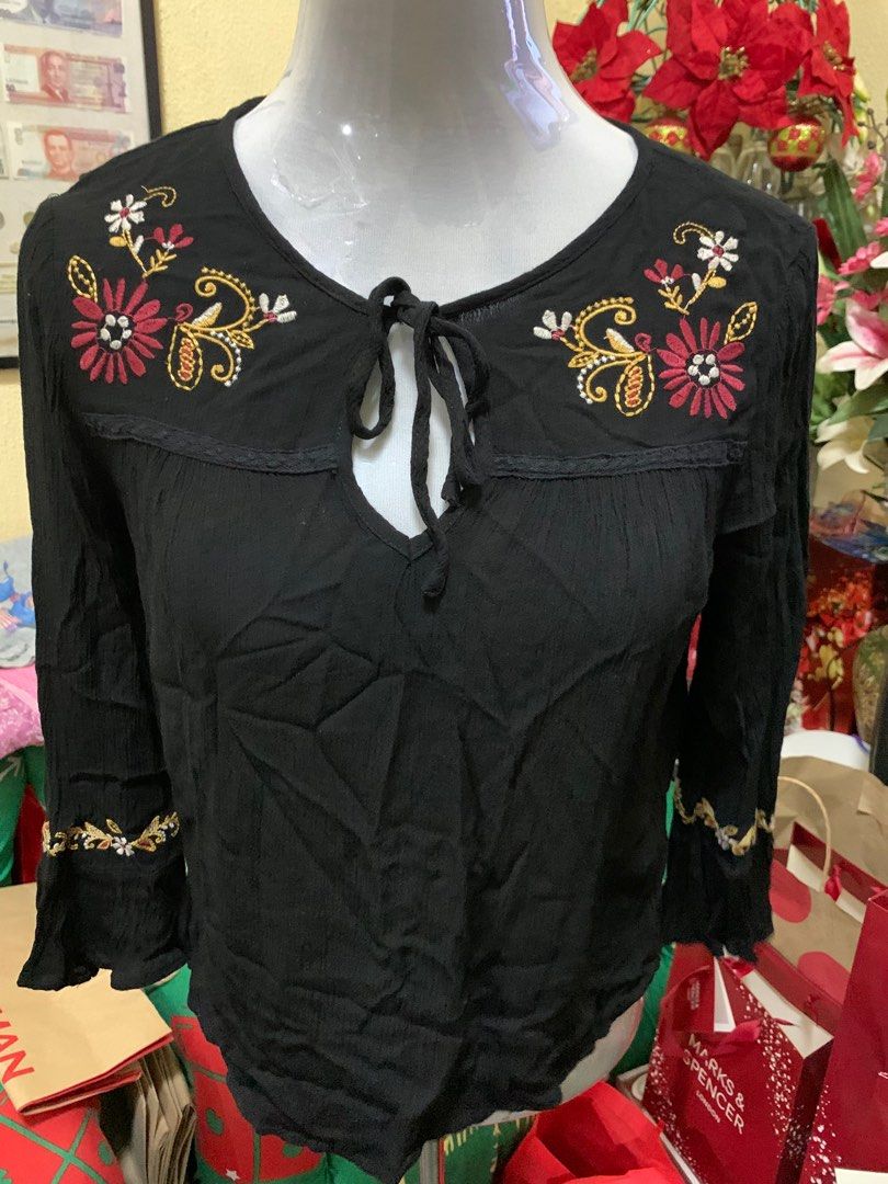 Forever 21 Boho Blouse (Category: Blouses) located in Pasig City. Submitted by gracious2021 (Listing ID 1210561820, Image 1). Description: Personal Preloved 3/4 sleeves Seldom used RFS: decluttering .