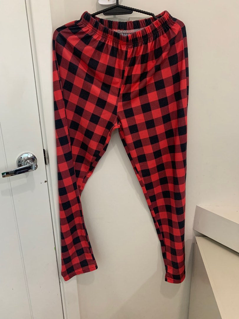 Gap-inspired checkered pajamas, Women's Fashion, Bottoms, Other Bottoms ...