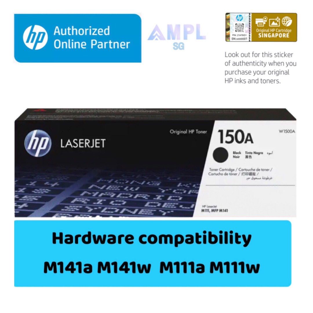 Genuine HP 150A Black Original LaserJet Toner Cartridge W1500A for ...