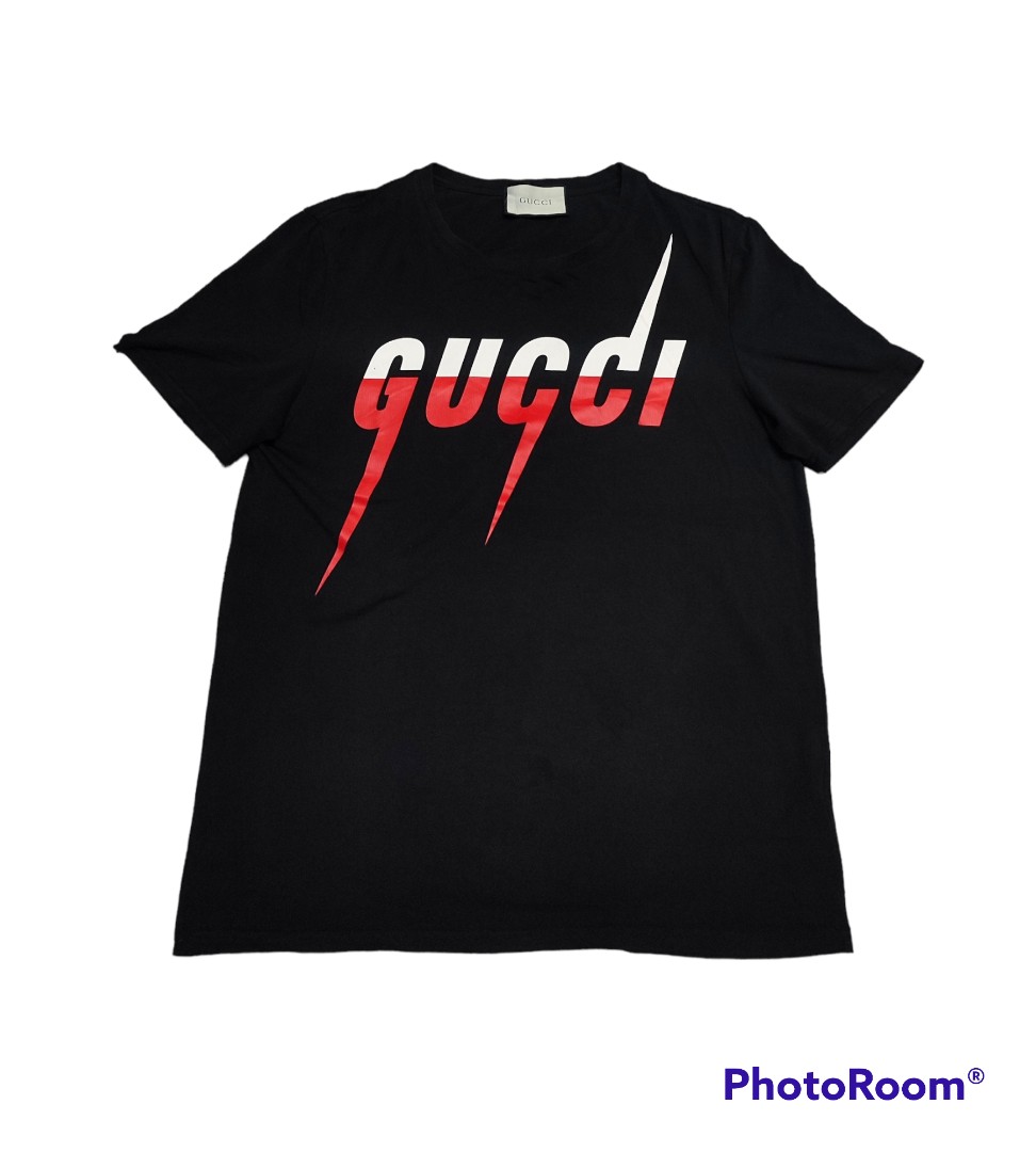 Gucci Blade Logo Tee, Men's Fashion, Tops & Sets, Tshirts & Polo Shirts ...