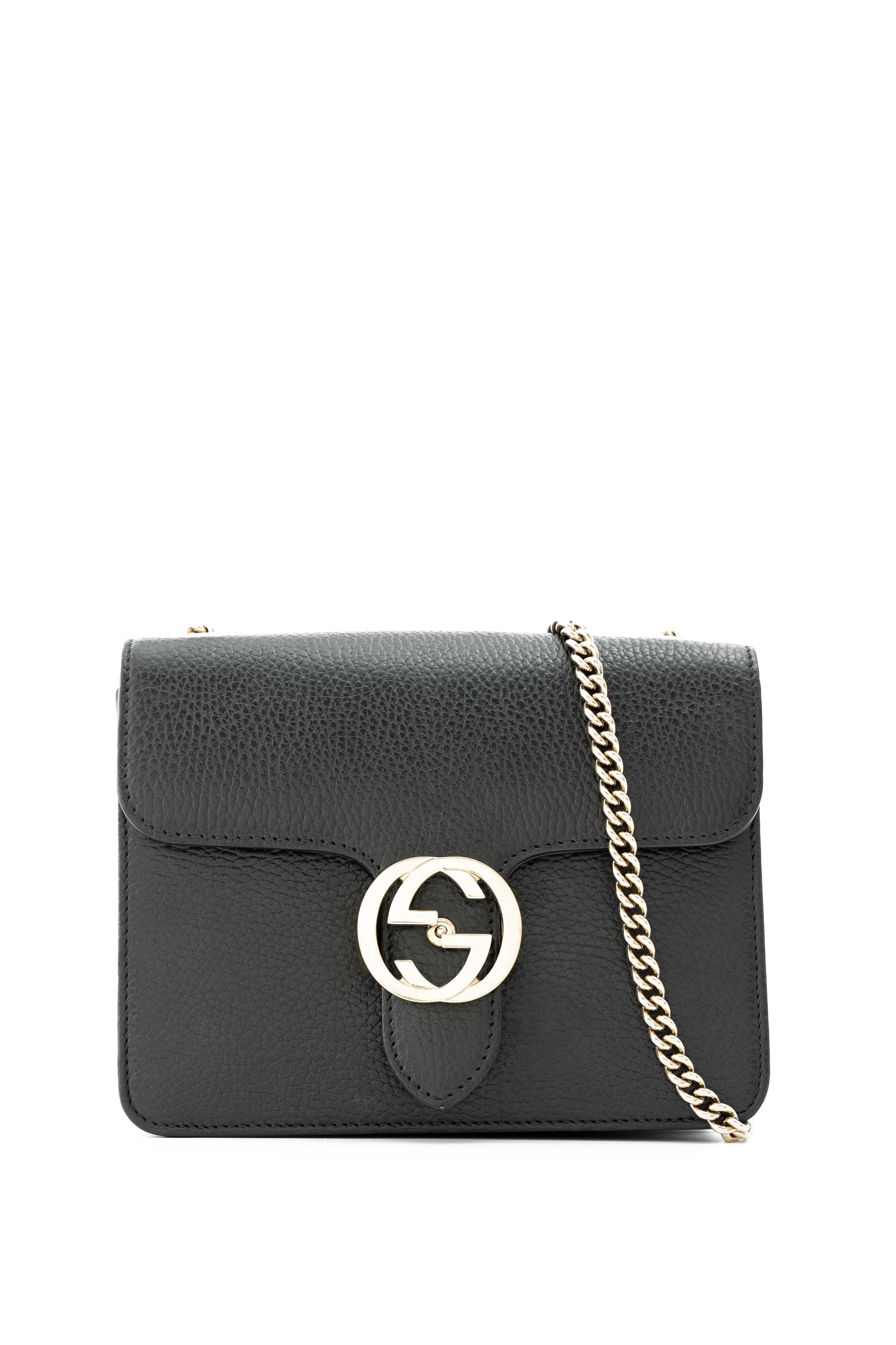 Gucci GG Interlocking Shoulder Bag Leather oxluxe, Luxury, Bags