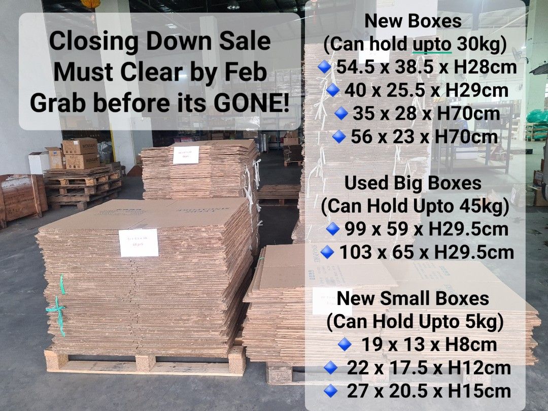 (Last 2 days) Heavy Duty Carton Box / Regular Slotted Box / House