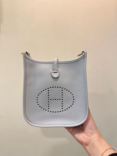 Hermes Mini Evelyne blue pale ghw