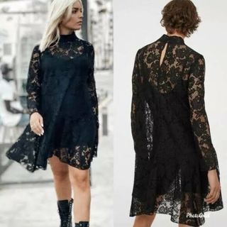 H&M Lance Stand-Up Collar Dress
