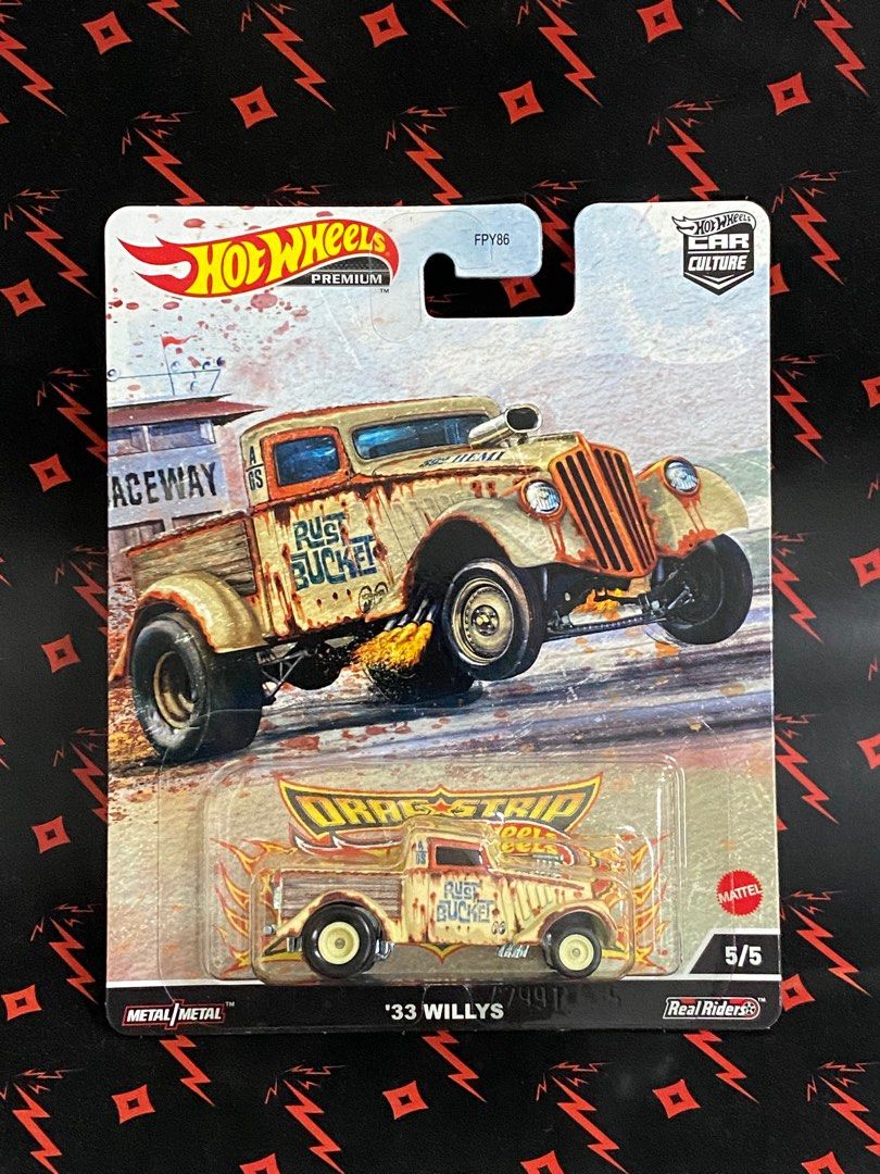 Hot Wheels 2023 – Drag Strip Démons – Set 5/5 : Volkswagen, Coronet, Willys – 1/64