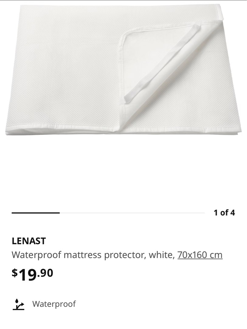 Ikea Lenast waterproof mattress protector, Babies & Kids, Baby Nursery & Kids Furniture