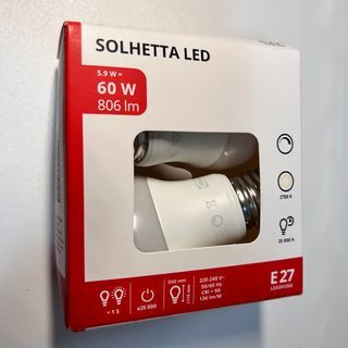 SOLHETTA LED bulb E27 470 lumen - globe clear