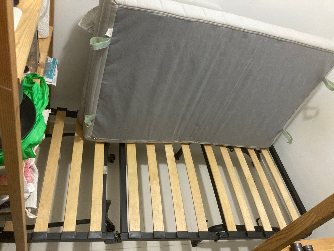 IKEA Single Sofa Bed Lycksele Chairbed, Mattress & Frame, Furniture