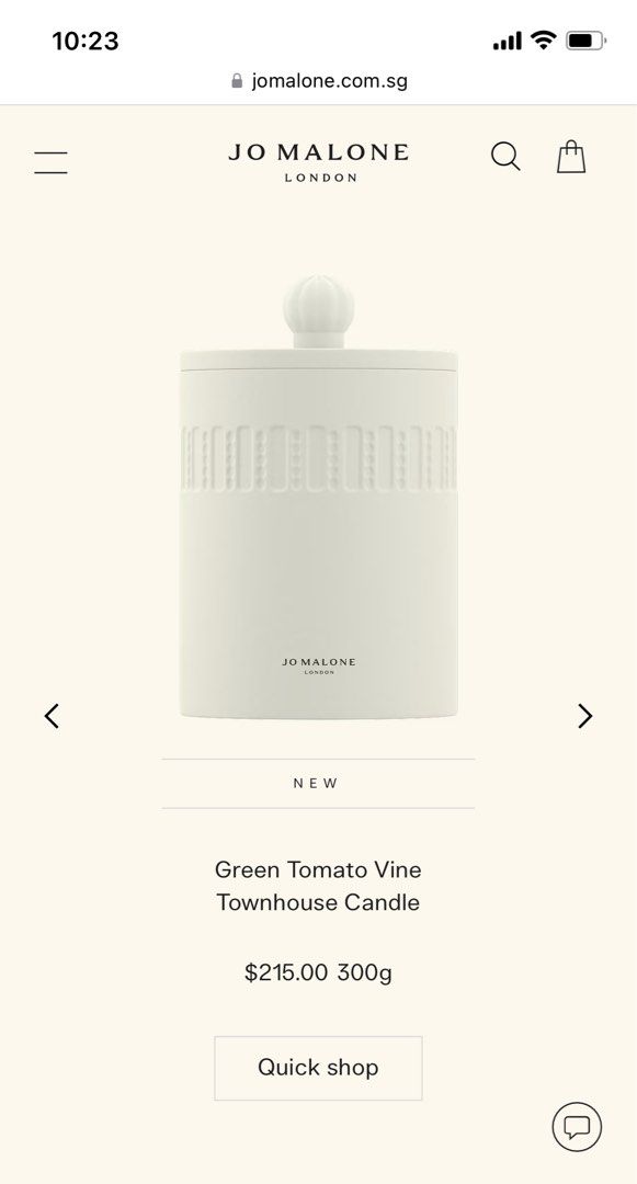 Jo Malone Candle Green Tomato Vine, Beauty & Personal Care, Fragrance & Deodorants on Carousell