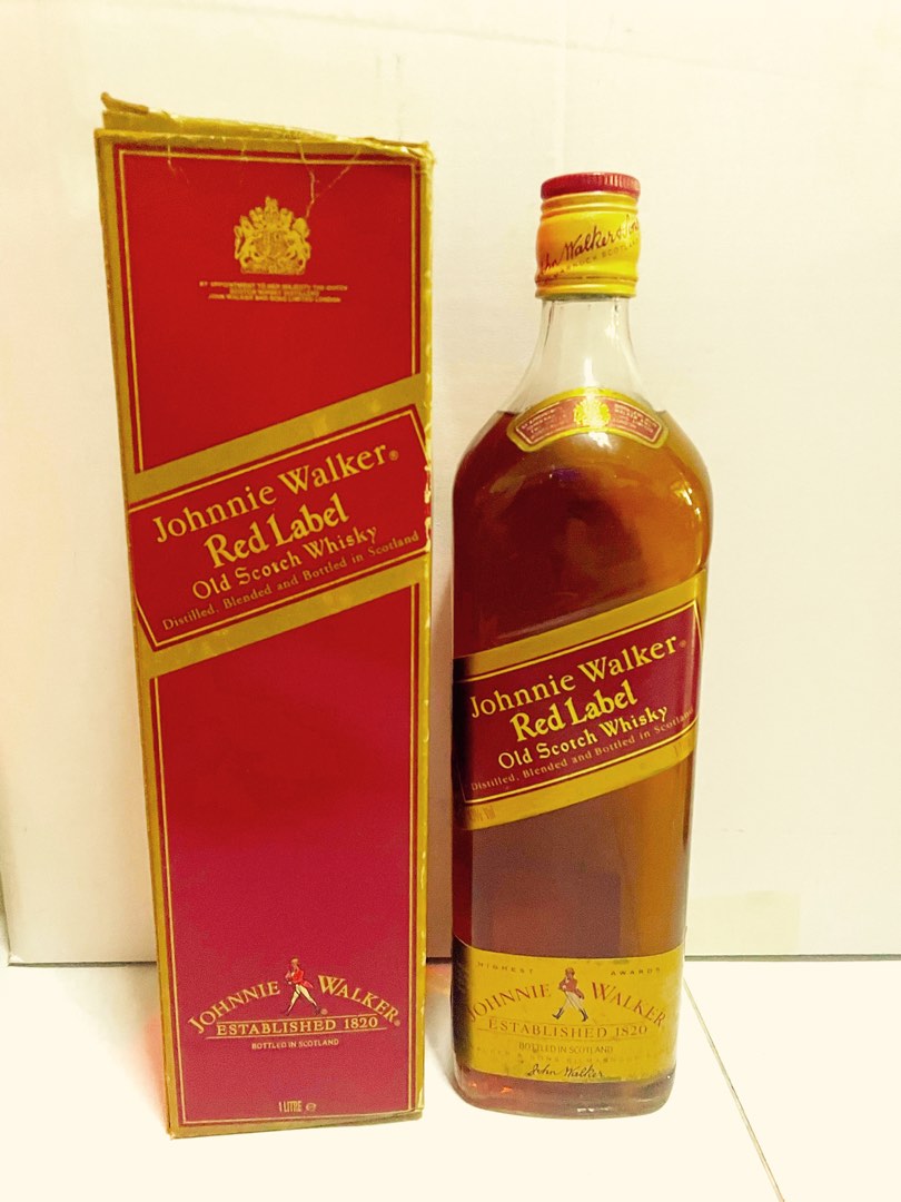 Johnnie walker red label 1820, Food & Drinks, Alcoholic Beverages on