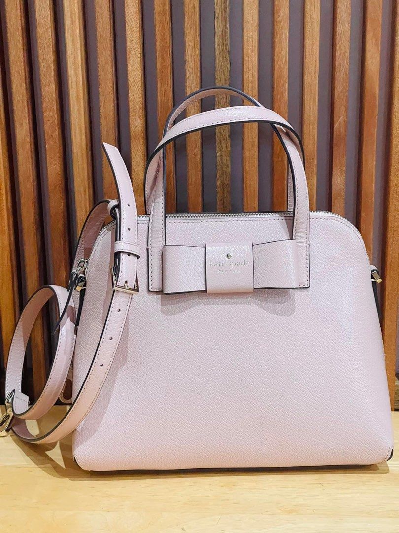 Kate spade pink bag with bow hotsell