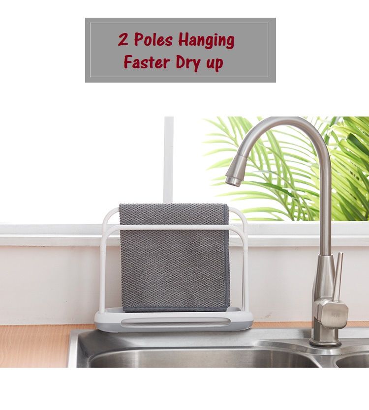 Kitchen Dish Cloth Rag Towel Holder Drying Rack Hanging Stand Wet Cloth