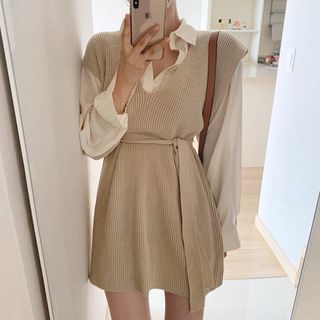 Knitted Beige Vest