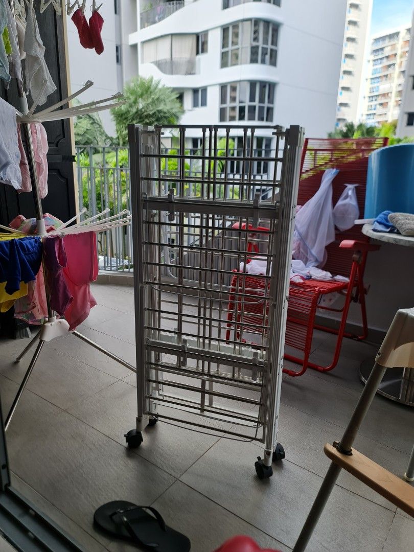 Korean foldable clothes drying rack, Furniture & Home Living, Home Improvement & Organisation