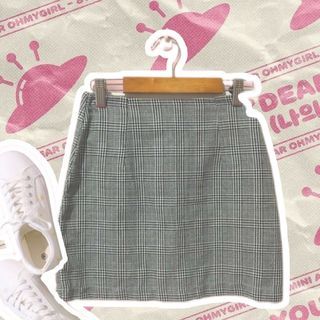 Korean Plaid A line Cute Skirt