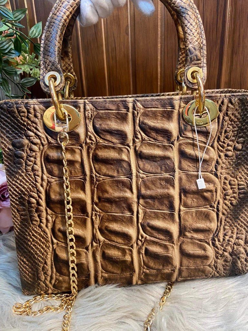 Lady Dior croc skin, Luxury, Bags & Wallets on Carousell