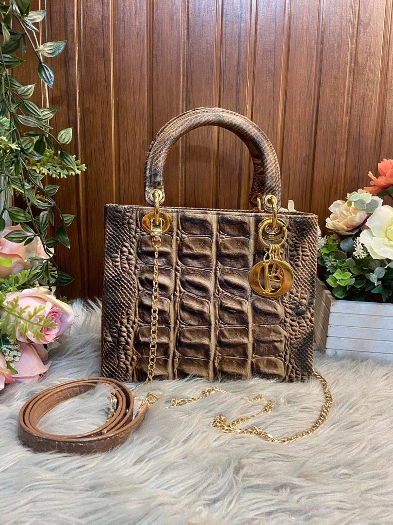 Lady Dior croc skin, Luxury, Bags & Wallets on Carousell